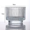 Venta al por mayor Moda Vaso de Vidrio Transparente para Velas Aromaterapia Portavelas de Vidrio Nuevo Creativo Sala de Estar Adornos Vaso para Velas