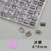 Pacote Misto de Cristais de Gelo K9 6*8mm Grandes de Vidro de Alta Transparência com Base Pontiaguda Brilhante para Decoração DIY de Nail Art
