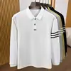 Camisa polo de algodão masculina premium estilo novo