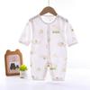 Ropa Infantil Delgada Transpirable de Algodón Peinado Verano Ropa para Niños Anyang Clase A Recién Nacido Sin Huesos Manga Larga Ropa para Aire Acondicionado