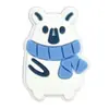 Accesorios Planos de PVC de Dibujos Animados Transfronterizos de Invierno Accesorios para el Cabello Bolsas de Ropa Accesorios para Joyería DIY Parche de Pegamento Suave Azul