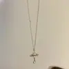 Colar Cruz de Zircônia Cor Dopamina no Mesmo Estilo de Fang Yuan, Estilo Doce-Cool Vintage, Design de Nicho, Super Brilhante e Único