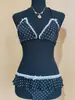 Verano Ins Nuevo Playa Piscina Sexy Hottie Lazo Lunares Diseño Camiseta sin Mangas Conjunto de Falda Traje de Baño Mayoreo