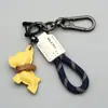 Chaveiro de Filhote de Couro Genuíno Feito à Mão Cordão Anti-Perda Pingente Chaveiro de Carro Bulldog Francês Chaveiro de Corda Trançada