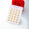 Aretes Xuping de Aleación de Cobre Chapados en Color 24K, Diseño de Flor y Corazón, Modernos, Compactos, de Lujo Ligero, Color Dorado Imitación, Hechos a Medida