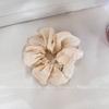 Elástico de Cabelo Casual Retrô Cor Creme Intestino Grosso Nuvem para Mulheres, Acessórios de Cabelo Coque Bola Coreano de Alta Qualidade, Tamanho Grande Versátil