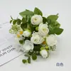 Flores Artificiales, Flores de Seda, Materiales Florales para Bodas, Decoración de Escena para Salón de Bodas, Colores Primaverales de Rosa y Cítricos, Elaboración de Ramos, Ramo de Novia