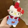 Auténtico Gato Kt de Felpa Otoño e Invierno Llavero de Hellokitty Vestido de Esquí con Capucha de Felpa Colgante Decorativo para Bolso
