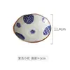 Prato de Condimento Cerâmico Chinês Prato de Molho Reutilizável Criativo Prato para Mergulhar Prato Pequeno Prato para Lanches Prato para Pausa do Chá Prato para Dim Sum