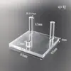 Suporte de exibição acrílico transparente para cristais minerais, pedras brutas, espécimes minerais, itens decorativos e espécimes de rochas