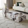 Frete grátis mesa de centro designer baogli placa de rocha completa minimalista italiano quadrado simples combinação de mesa de centro para villa de luxo