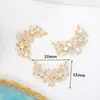 Accesorios para pulseras, collares, joyería DIY versátiles y creativos, colgante geométrico con circonita de rhinestone microincrustada, chapado en cobre de oro real 18K