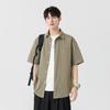 Camiseta de Manga Curta de Seda Gelo da Nasa Masculina Verão Solta Casual Manga Curta Top Meninos Verão Jaqueta Camisa Masculina