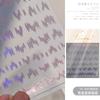 Explosiones de celebridades de internet resaltan pegatinas de arte de uñas de seda reflectante relieve láser ultrafinas superbrillantes discoteca de club nocturno manicura al por mayor