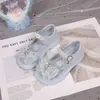 Sapatos de Cristal para Meninas Primavera e Outono Sapatos de Princesa Infantil Novo Estilo 2026 Sapatos de Couro da Menina Elsa Strass Solado Macio Sapatos de Bebê