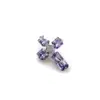 Aleación de Titanio F136 Cruz de Diamante Incrustada con Circonita Cuerpo de Aleación de Titanio G23 Joyería para Piercing Clavo de Hueso de Oreja