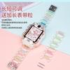Aurora colorida para reloj inteligente Z9 correa Z7S niños Z10 transparente z6pro hebilla flash D1S