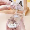 Cortador de Pastillas Transparente con Tapa Abatible Divisor de Pastillas Portátil Divisor de Pastillas de Plástico para el Hogar Cortador de Medicamentos Caja de Pastillas de Almacenamiento