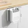 Lixeira de Parede para Cozinha Doméstica Balde de Armazenamento para Porta de Armário Sem Furos Dobrável Grande Capacidade Cesto para Lixo Alimentar Papel