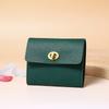 Nueva Billetera Pequeña Retro Ins Cuero Suave Delgada Simple Compacta para Mujer de Gama Alta Ranuras para Múltiples Tarjetas Tarjetero Monedero
