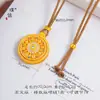 O Mesmo Estilo do Colar Pingente Bússola Auspiciosa Oito Tesouros Rotativa Banhada a Ouro Cravejada de Diamantes Tradicional da Loja Puzuo Gold, Novo Pingente Estilo Chinês
