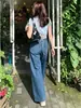 Pantalones de Mezclilla Azul Oscuro de Pierna Ancha para Mujer, Nuevo Estilo Verano 2026, Cintura Alta, Adelgazantes, Sueltos, Modernos, Versátiles y Favorecedores Pantalones Casuales