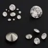 Zircón Redondo AAA Chapado Zircón de Espalda Puntiaguda Diamante Multifacético Deslumbrante DIY Arte de Uñas Cristal Sintético Zircón