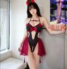 Uniforme de Lencería Sexy Sexy Cos Halloween Uniforme de Diablito Lujuria Pura Súcubo Traje de Juego de Navidad B008