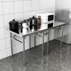 Fornecimento de Fábrica Mesa Dobrável de Aço Inoxidável Doméstica Externa Barraca Promocional Retangular Portátil Simples Mesa de Churrasco