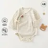 Macacão de Bebê para Primavera e Outono Macacão de Manga Longa Camada Base Classe a Roupas para Recém-Nascidos Macacão Triângulo de Bebê Estilo Coreano