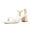 Sandalias de Plataforma con Tacón Alto Impermeables Jin Gang CG5505 2024 Nuevo Verano Tacón Grueso Moda Zapatos de Mujer con Tacón Grueso con Hebilla