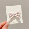 Pasador Dulce de Princesa Estilo Ins con Flequillo Lateral, Pinza para el Cabello Delicada y Versátil, Accesorio para el Cabello de Color Dopamina