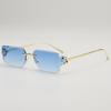 Gafas de Sol Cuadradas Sin Marco Europeas y Americanas para Hombre Nuevo Estilo 2026 Gafas de Sol Cool con Marco Delgado Estilo Retro Americano para Hombre