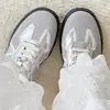 Zapatillas Deportivas para Mujer Color Plateado Estilo Alemán, Zapatillas de Running Casual Deportivas de Nicho para Primavera Estilo Japonés, Zapatos Estudiantiles Estilo Universitario para Primavera y Verano