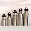Copo de Água de Aço Inoxidável 304 Garrafa de Água Esportiva Portátil para Exterior Garrafa de Água de Grande Capacidade Camada Única de Aço Inoxidável Garrafa Americana de Boca Larga