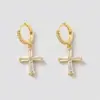 1 Par de Aretes Nuevos Estilo Coreano Ins con Aros Completos de Diamante, Versátiles para el Trabajo, Elegantes Aretes Chapados en Oro, Suministro de Joyería