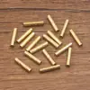 Materiais e Acessórios para Joias DIY de 2 Cores Mangas Tubulares Dobradas em Relevo de Aço Inoxidável Tubo de Material Artesanal Contas Tubulares Acessórios de Tubo Dobrado