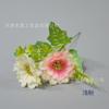 Rama de hibisco de simulación crisantemo de belleza pequeña material de diseño de lugar de boda atuendo suave bolsa de materiales caja de flores con flor flor de seda peonía