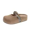 Sandalias sin cordones para mujer para combinar con faldas, ropa de verano para exteriores, nuevos mocasines cerrados estilo Birkenstock de suela gruesa 2026
