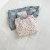 Bolsa de Lona Floral de Alto Valor Nova Outono 2026 Bolsa Tote de Grande Capacidade Bolsa de Ombro com Cordão Bolsa Casual ins