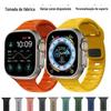 Adequado para Iwatch7 Fivela Quadrada Diamantada Listra Horizontal S11 Pulseira de Silicone Apple Watch8910 Pulseira Apple Watch