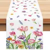 Camino de mesa floral de girasol para primavera y verano Amazon Temu Transfronterizo Mantel para Fiesta Festival Decoración de Ambiente para el Hogar