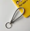 Chaveiro de corda de couro trançado com detalhes chaveiro de casal chaveiro de carro pequeno presente chaveiro colorido atacado