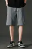 Shorts Novos de Seda de Gelo de Verão Finos Casuais Esportivos Tamanho Grande Secagem Rápida Cinco Pontos Casuais Calças Médias para Homens