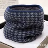Cuello Calentador Grueso Estiloso de Lana con Estampado de Espiga Casual para Otoño e Invierno, Protector de Cuello a Prueba de Viento y Frío, Cuello Falso de Chaqueta de Plumas, Bufanda Cálida