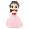 Ornamento para Assar Bolo de Aniversário Infantil Plástico Leve Branco Vestido de Noiva Sino Boneca Princesa Decoração de Bolo