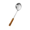 Utensilios de Cocina Antiescaldado Imitación Madera Acero Inoxidable Espátula y Cuchara Set Colador Grande Espátula para Cocinar y Freír Espátula Engrosada Set
