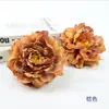 Flores de Peonía Artificiales de Colores Otoñales, Flores de Seda Estilo Pintura al Óleo, Accesorios para el Cabello Estilo Chino Tradicional, Decoraciones de Boda, Ramilletes de Flores para Sostener en la Mano