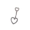 Moda Ventas Directas de Fábrica Amazon Transfronterizo Rosa Corazón de Durazno Zircón Anillo para el Ombligo Sencillo Perforación Joyería