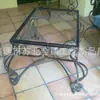 Mesa de Ferro Forjado para Casa Norte-Americana Artesanato em Ferro Forjado Mesa Redonda Artesanato em Metal Casa Mesa de Jantar Externa